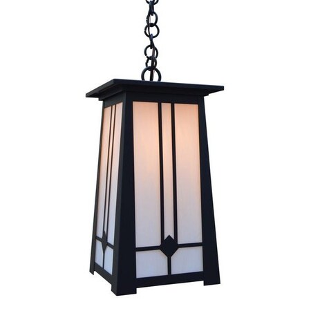 Arroyo Craftsman 9" Aberdeen Pendant, Rustic Brown, Frosted Glass ABH-9F-RB